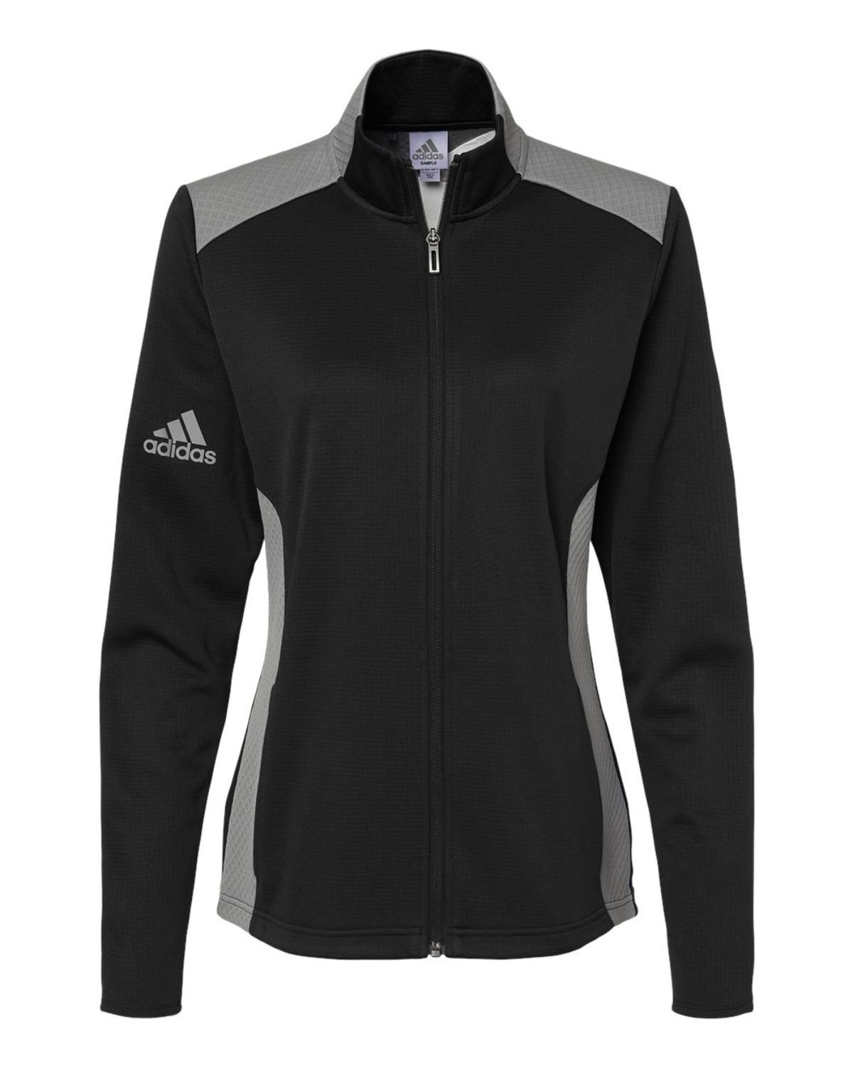 Adidas Golf A529 Women Textured Mixed Media Full-Zip Jacket