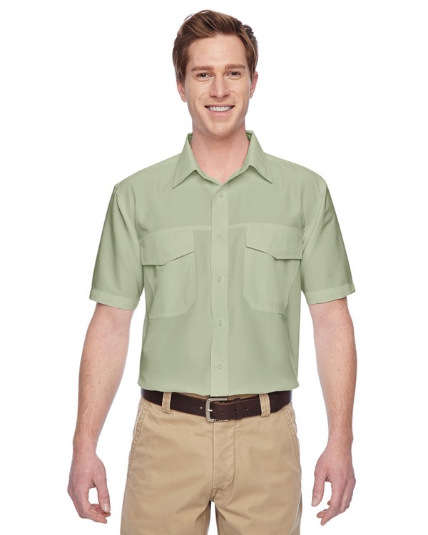 Harriton M580 Mens Key West Short Sleeve Performance Staff Shirt