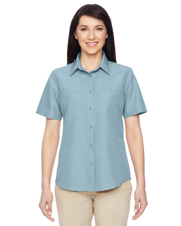 Harriton M580W Ladies Key West Short Sleeve Performance Staff Shirt