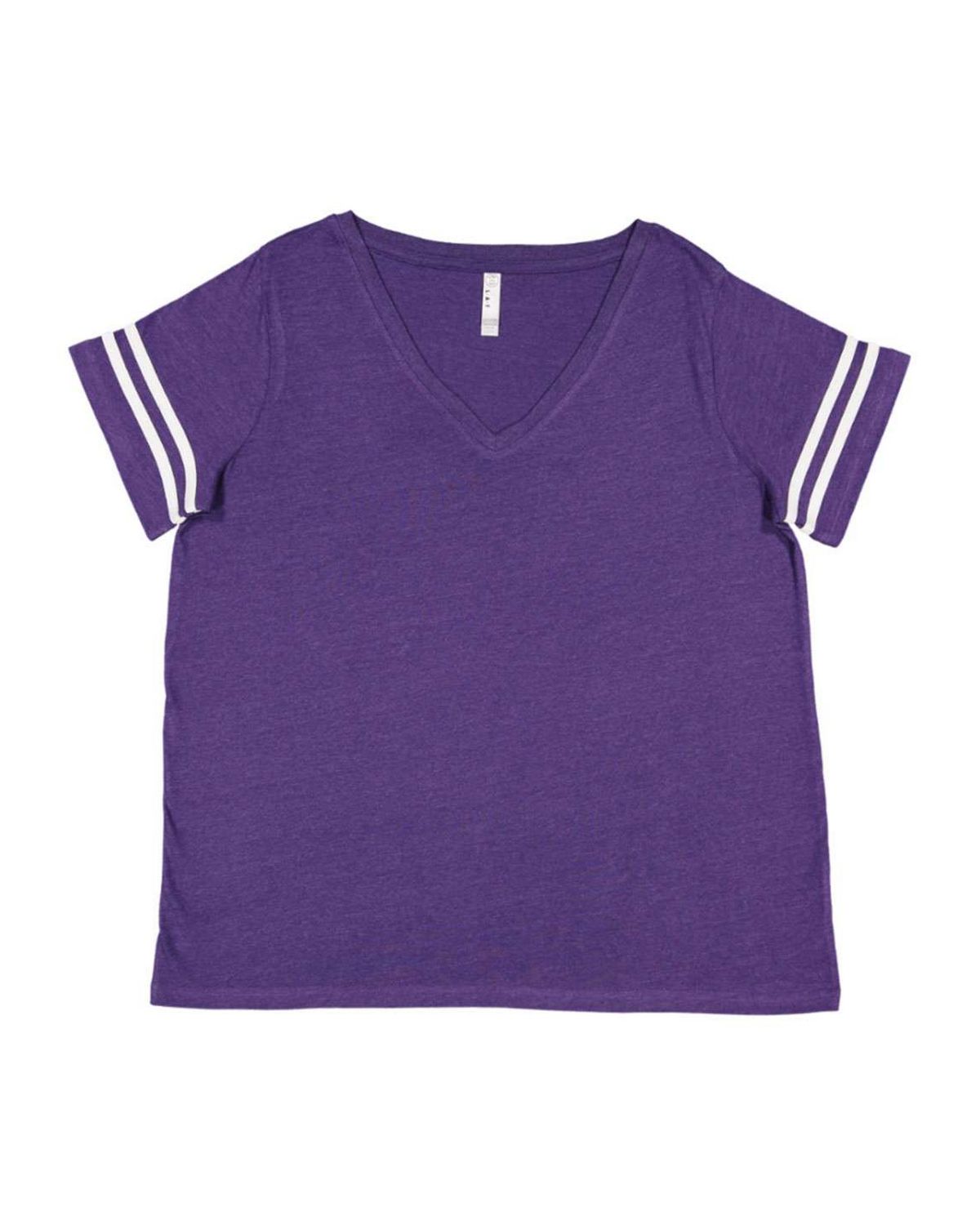 Lat 3837 Ladies Curvy Football Premium Jersey T-Shirt