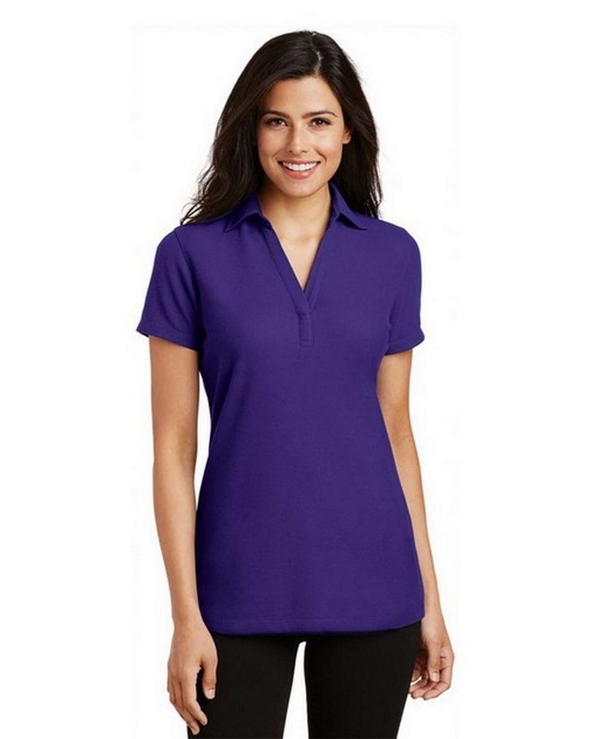 Port Authority L5001 Ladies Silk Touch Y-Neck Polo