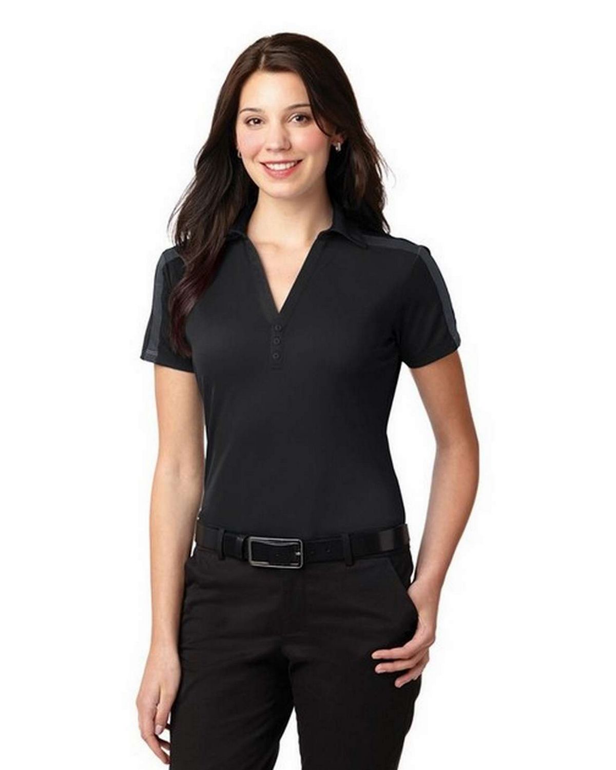 Port Authority L547 Ladies Silk Touch Performance Colorblock Stripe Polo