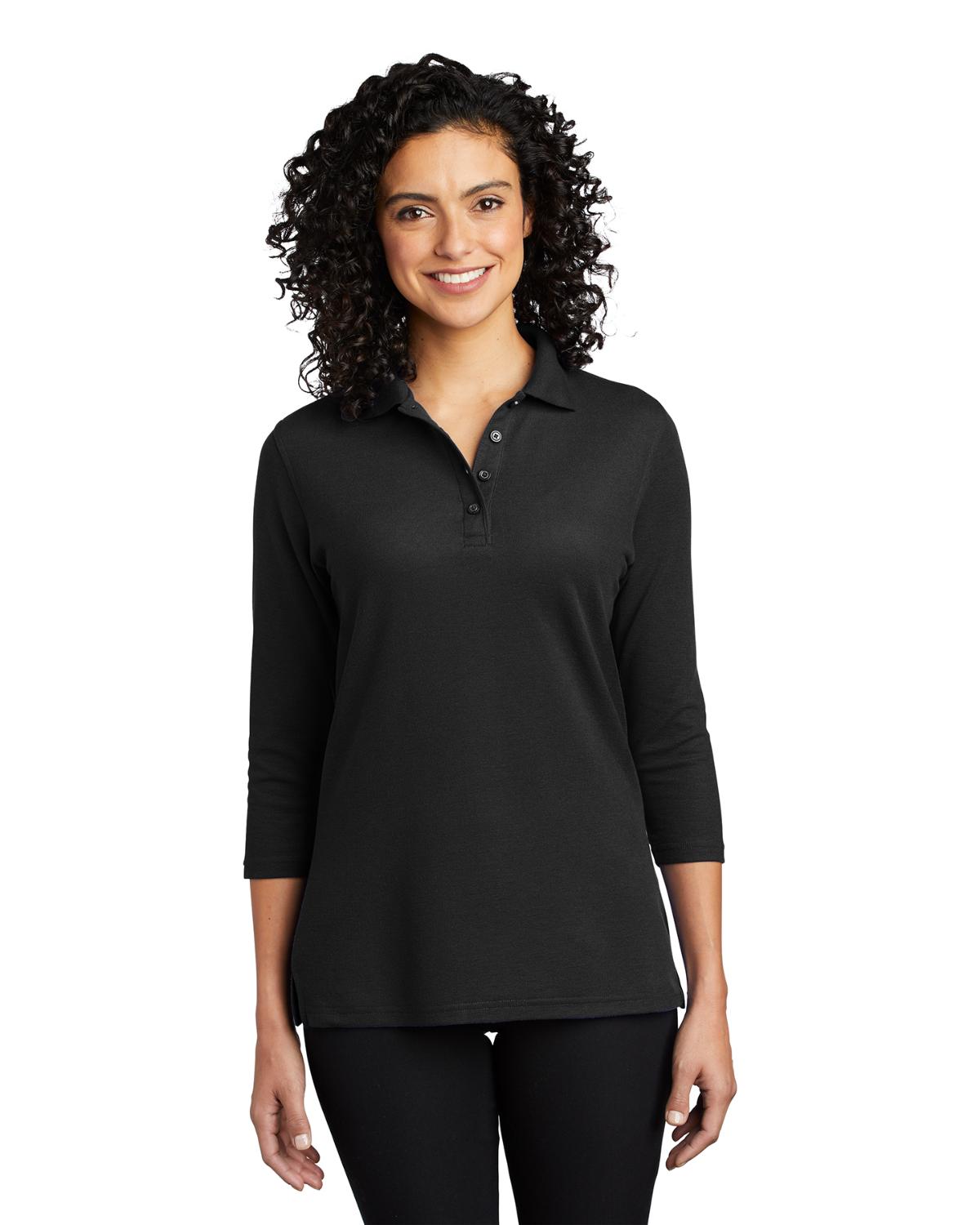 Port Authority L562 Ladies Silk Touch 3/4-Sleeve Polo