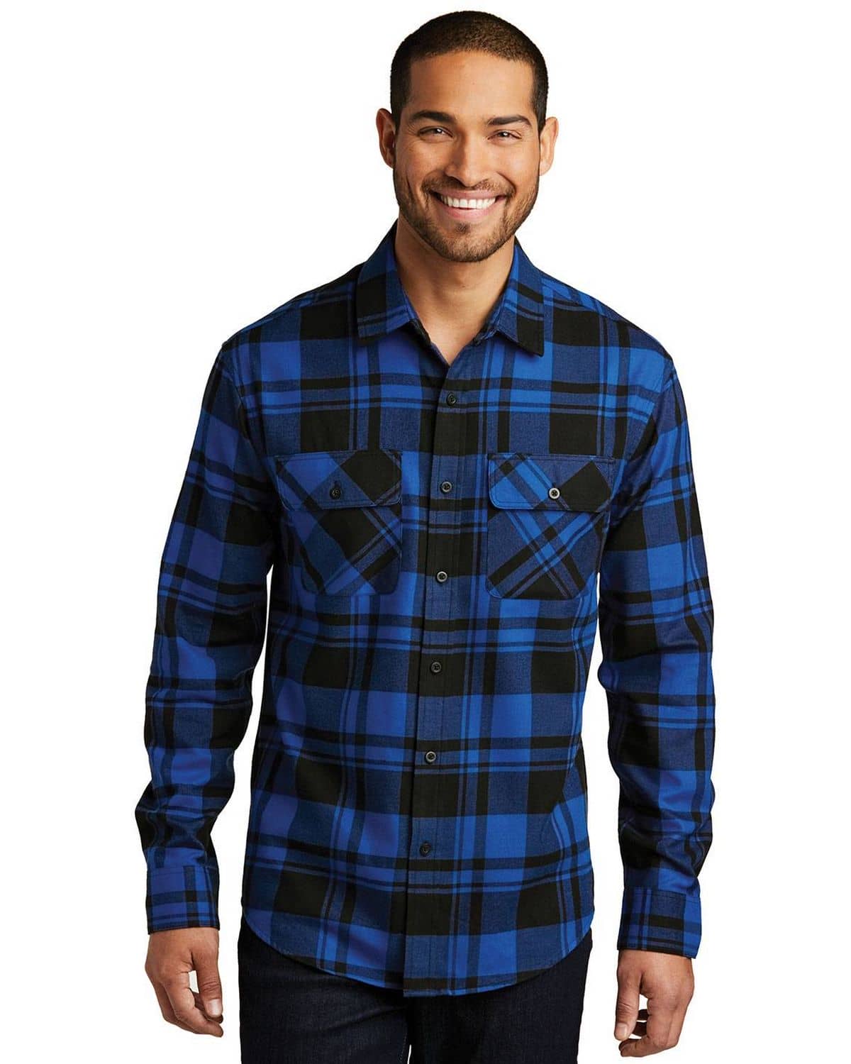 Port Authority W668 Mens Plaid Flannel Shirt