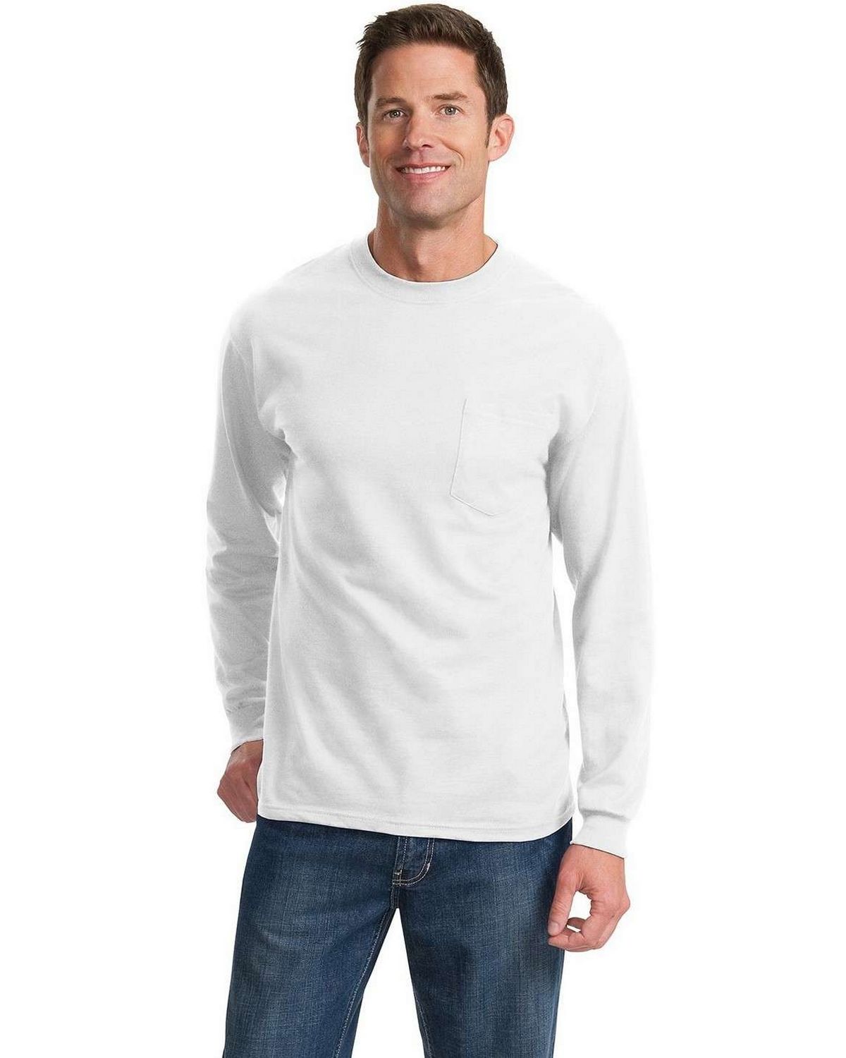 Port & Company PC61LSP Long Sleeve Essential Pocket T-Shirt